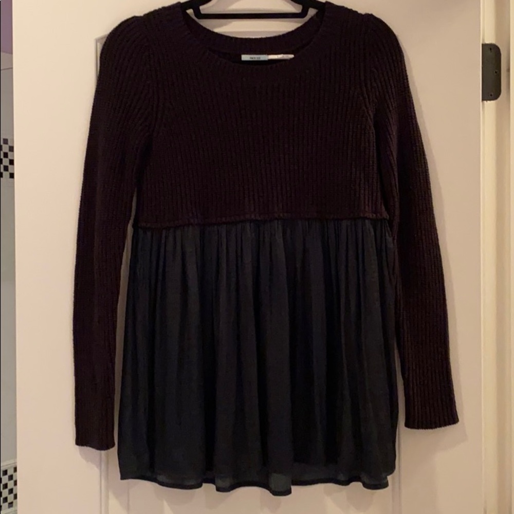 Kimchi Blue Black/Dark Green Babydoll Top